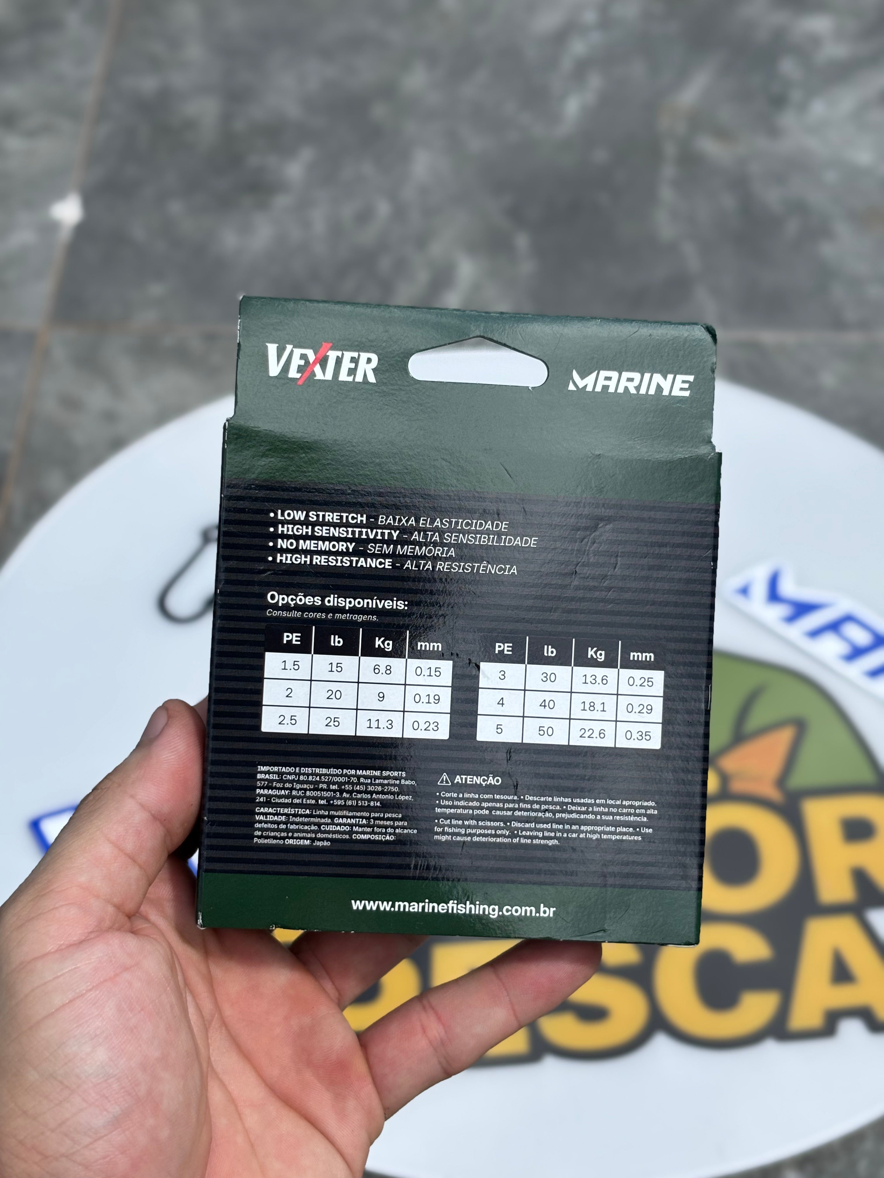 Linha Multifilamento Marine Sports Vexter X4 – Resistência e Sensibilidade Máxima!