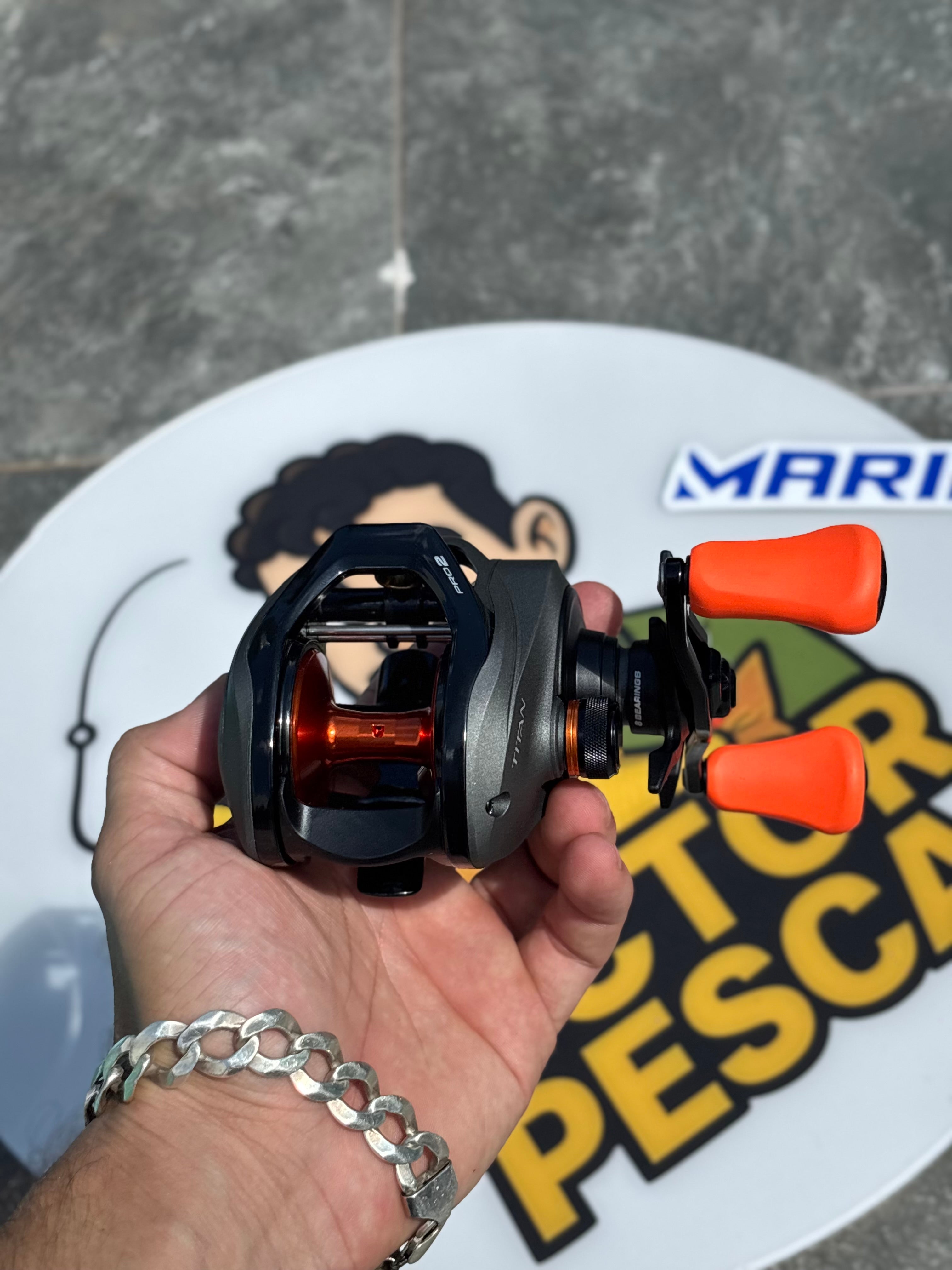 Carretilha Marine Sports Titan Pro 2 BG 8000 – Potência Máxima para Grandes Peixes!