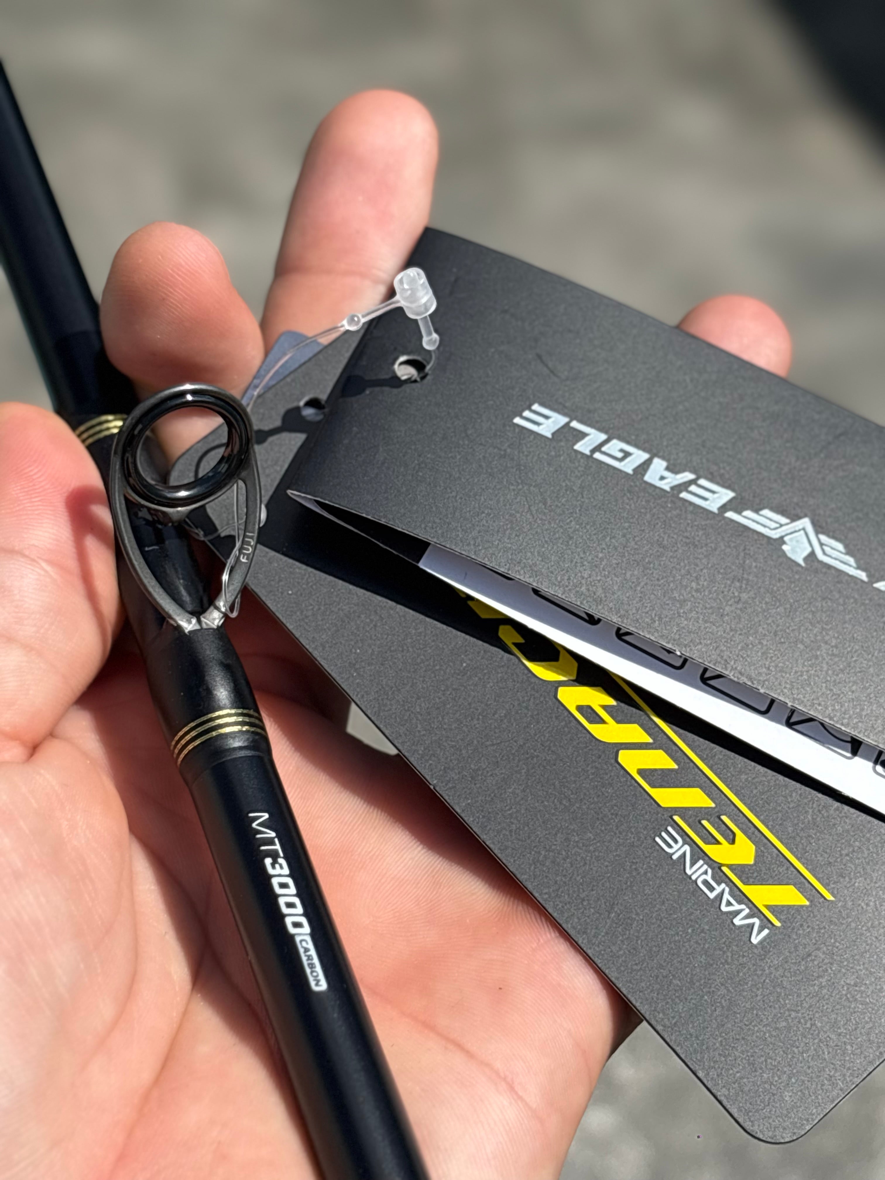 Kit Vara Black Eagle + Carretilha Titan Pro 2 BG 8000 – Força Bruta para Grandes Peixes!