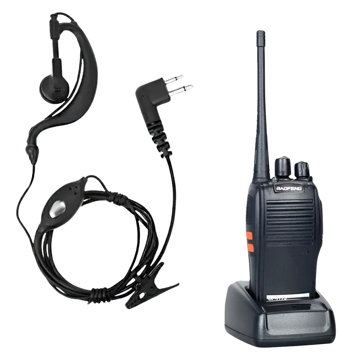 Kit 2 Radio Comunicador Walkie Talkie B-max Baofeng Bf-777s Preto 127/220v