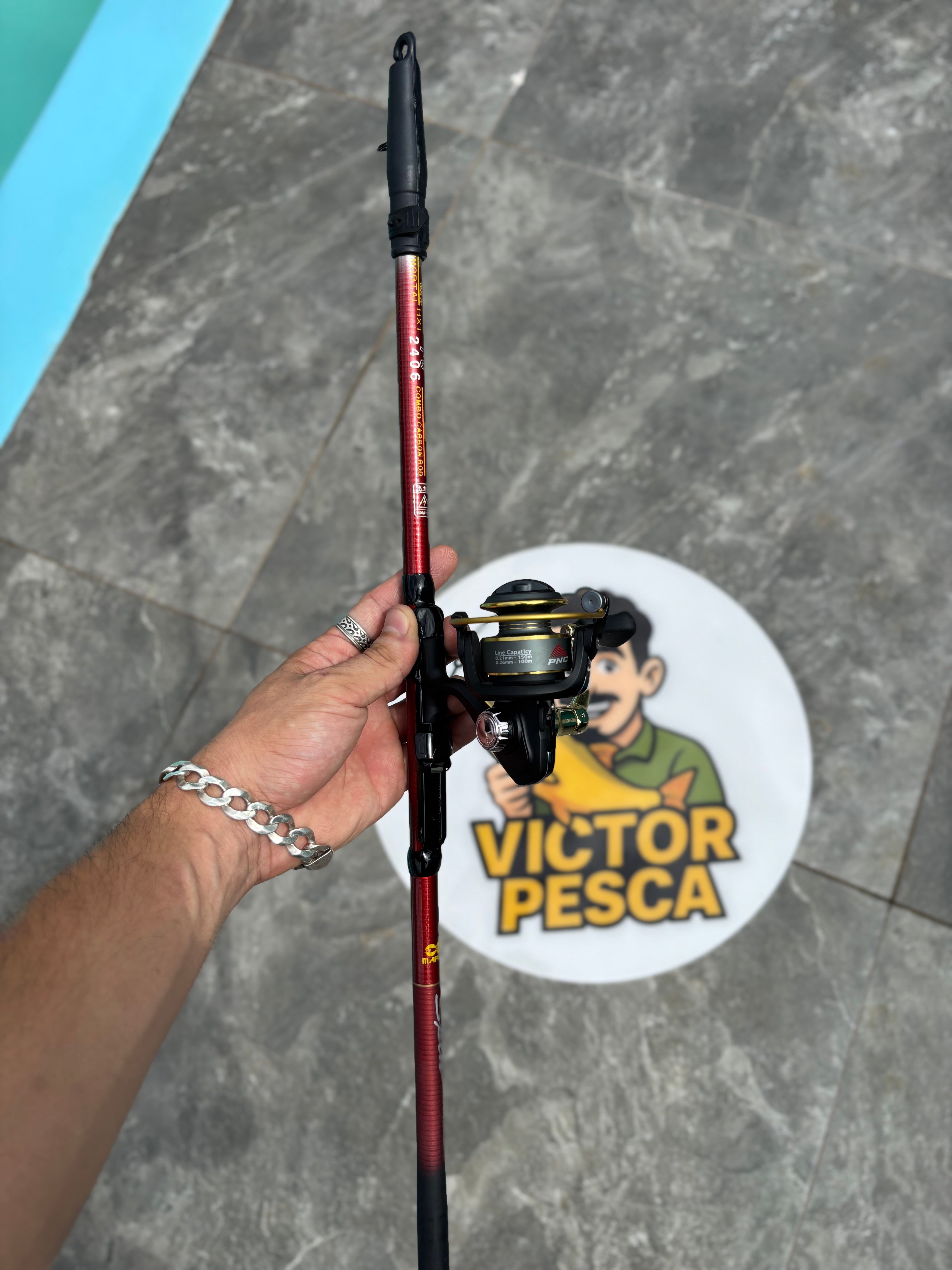 🎣 Kit Vara 2,40m + Molinete Joker 800 Lite – Ultra Light Completo