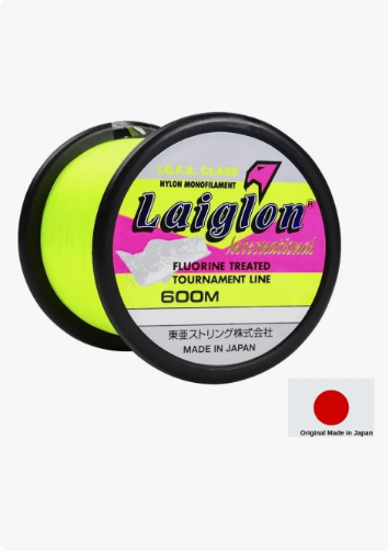Linha Monofilamento Laiglon 600m 0.40mm Verde Limão Resistência 12,5kg tecnologia Japonesa!