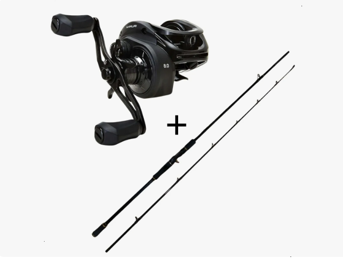 Kit Carretilha Black Tamba BG + Vara Black Tamba Pro 30-60lb 2,40m Maruri