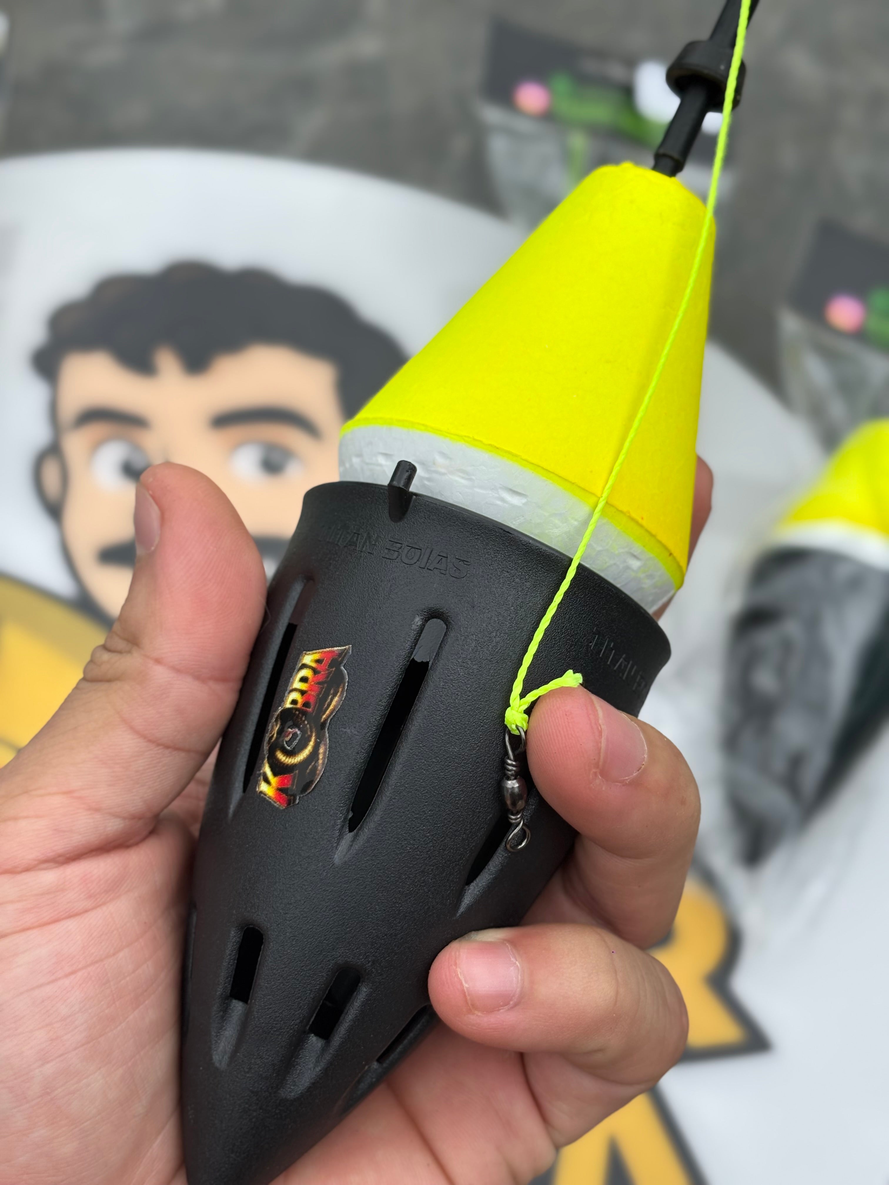 BÓIA CEVADERA TITAN KOBRA 65G – FORÇA, ALCANCE E DURABILIDADE 💥🎣