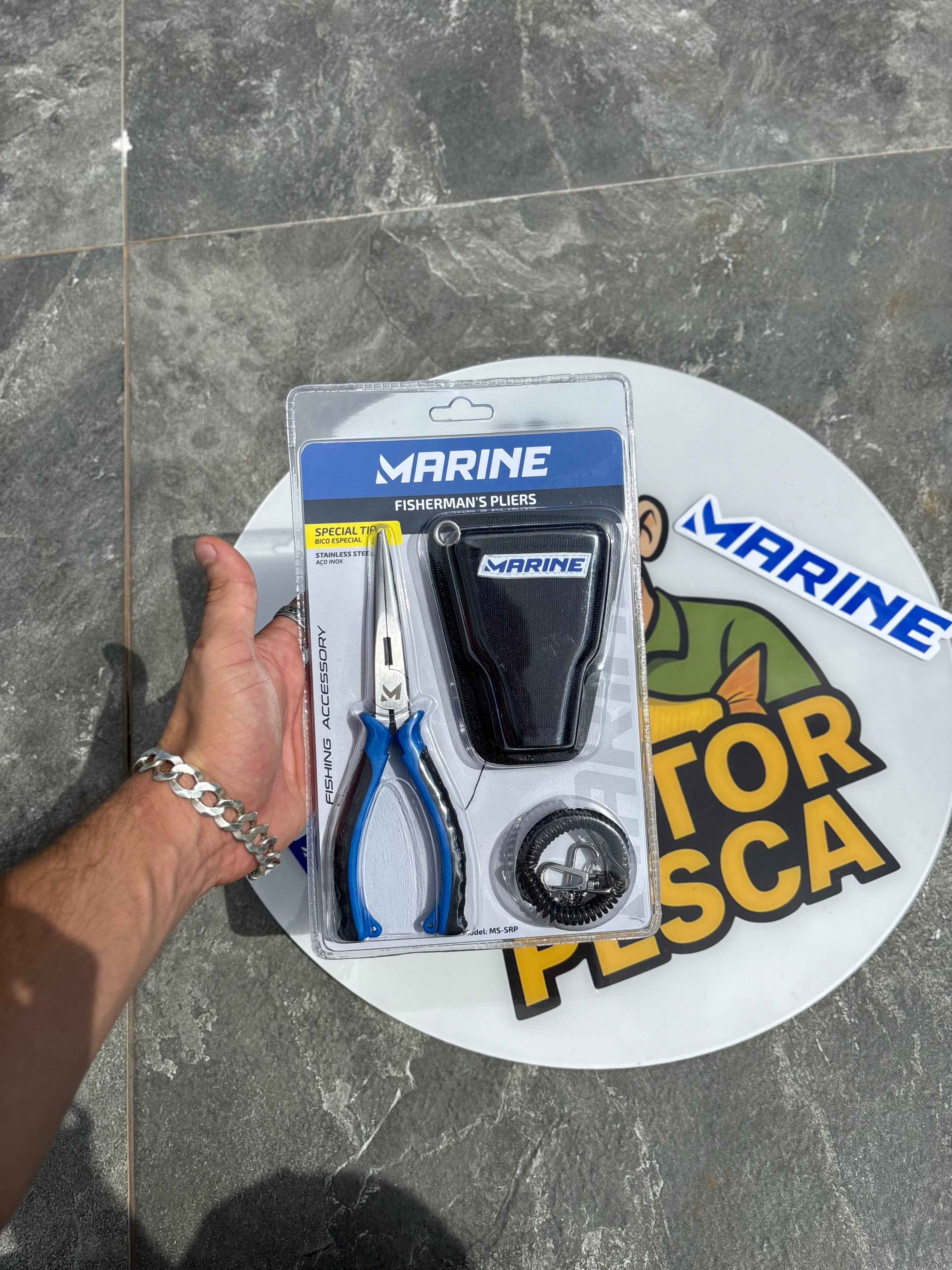 Alicate de Pesca Marine + Cordão de Segurança – Resistência e Praticidade!