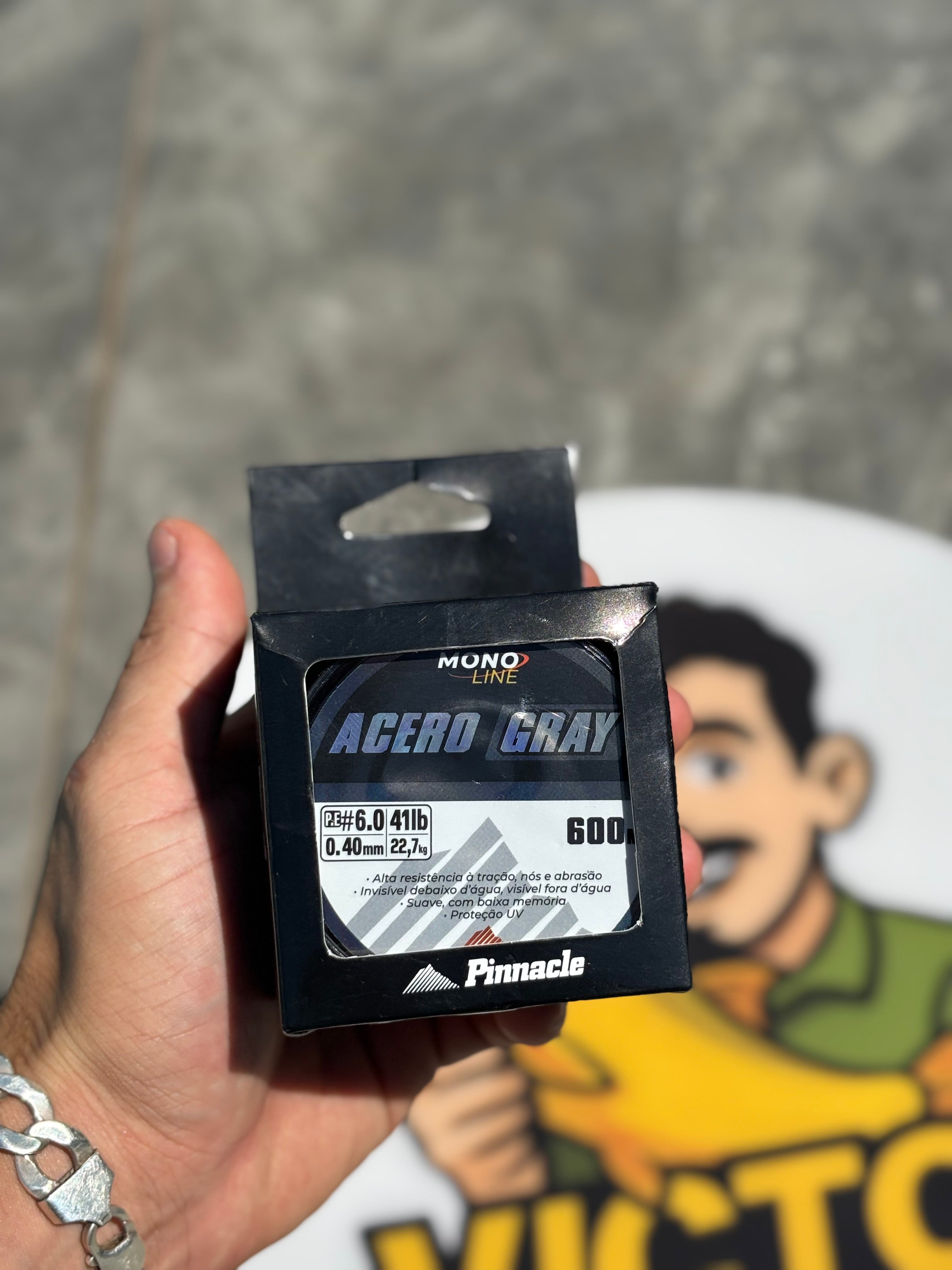 Linha Acero Black 0,40mm 600m – Monofilamento Alta Resistência