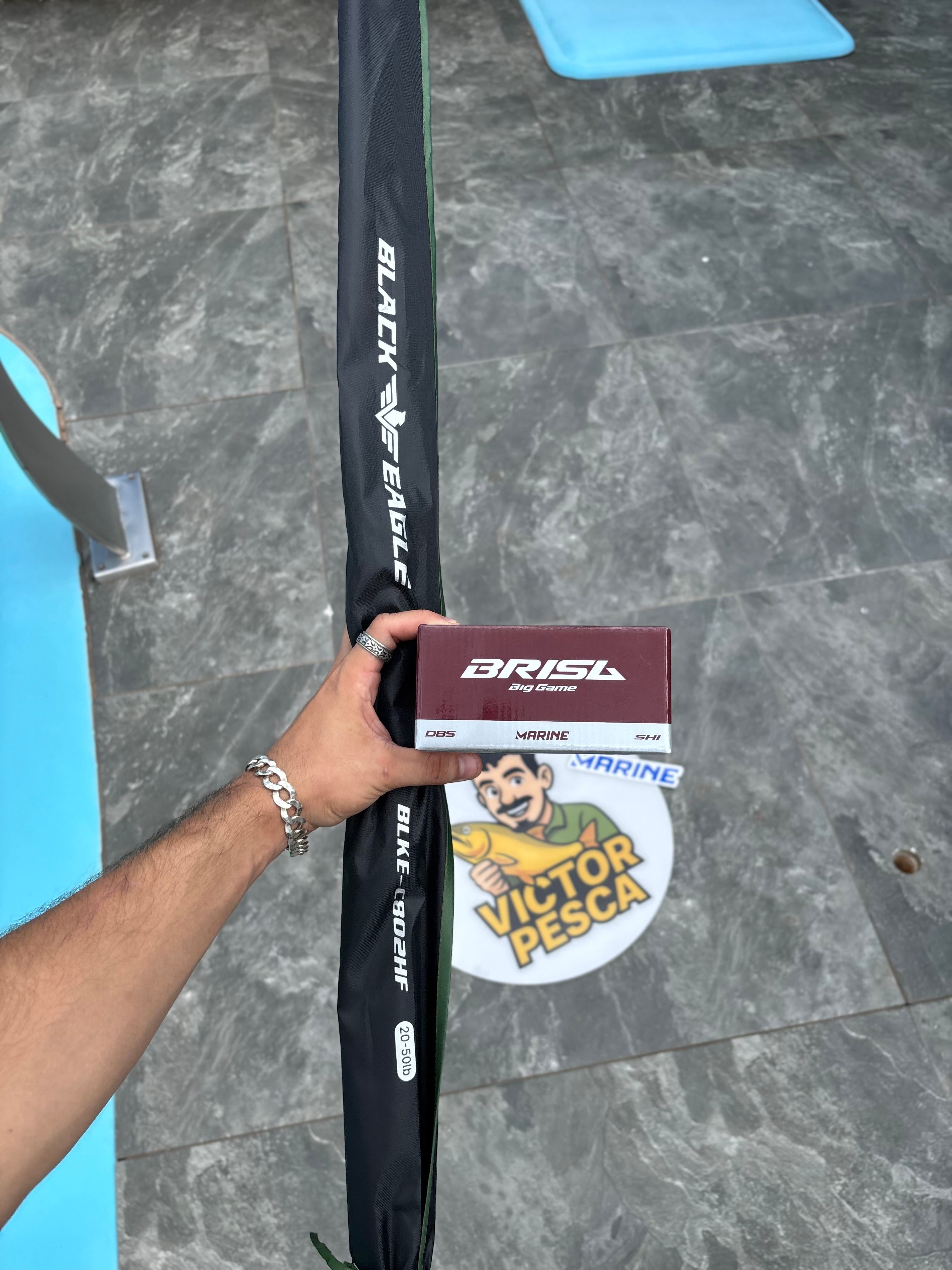 Kit Vara Black Eagle + Carretilha Brisa BG DBS – Potência e Desempenho Profissional!