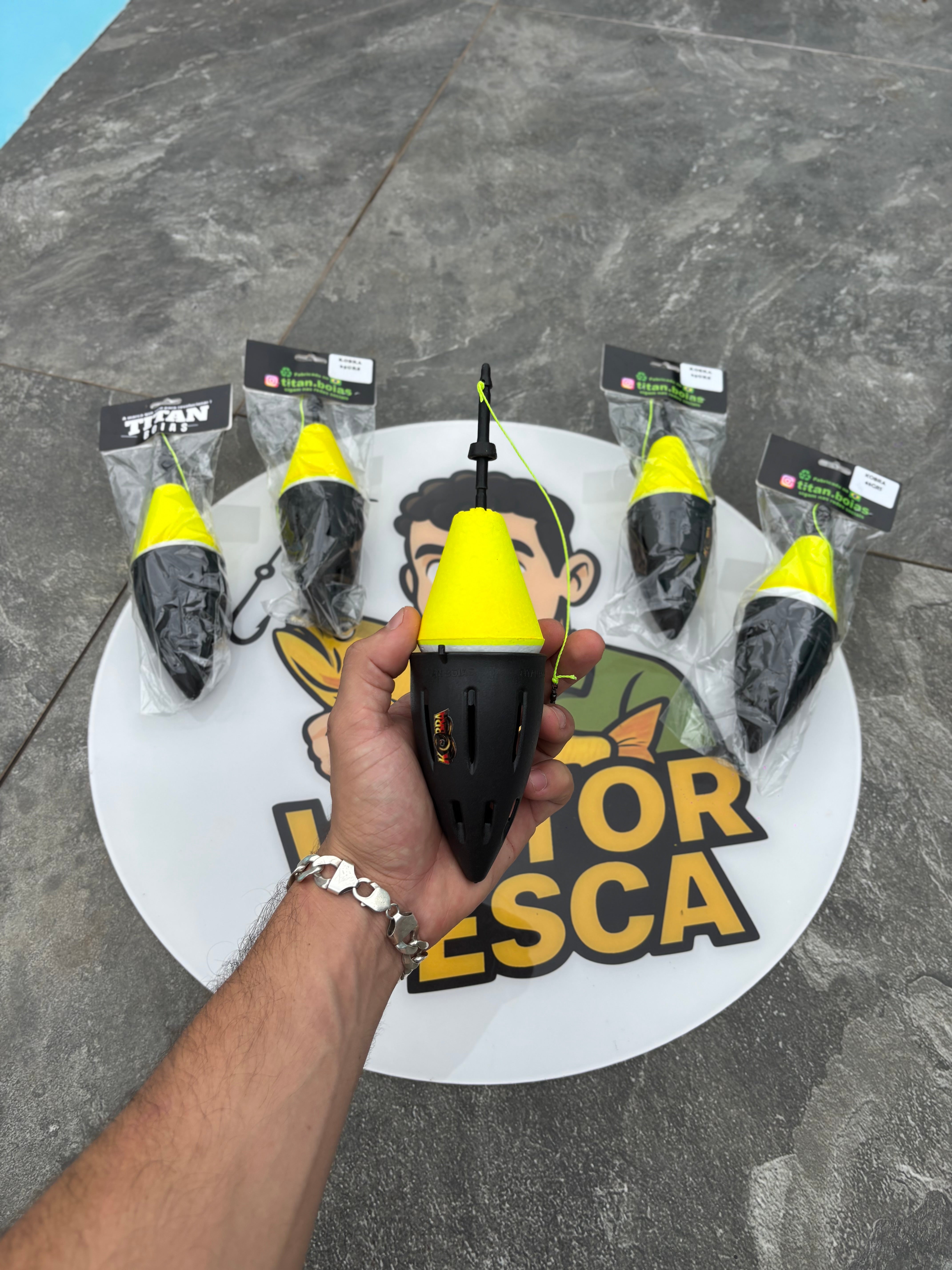 BÓIA CEVADERA TITAN KOBRA 65G – FORÇA, ALCANCE E DURABILIDADE 💥🎣