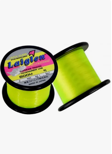 Linha Monofilamento Laiglon 600m 0.40mm Verde Limão Resistência 12,5kg tecnologia Japonesa!