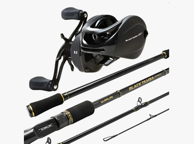 Kit Carretilha Black Tamba BG + Vara Black Tamba Pro 30-60lb 2,40m Maruri